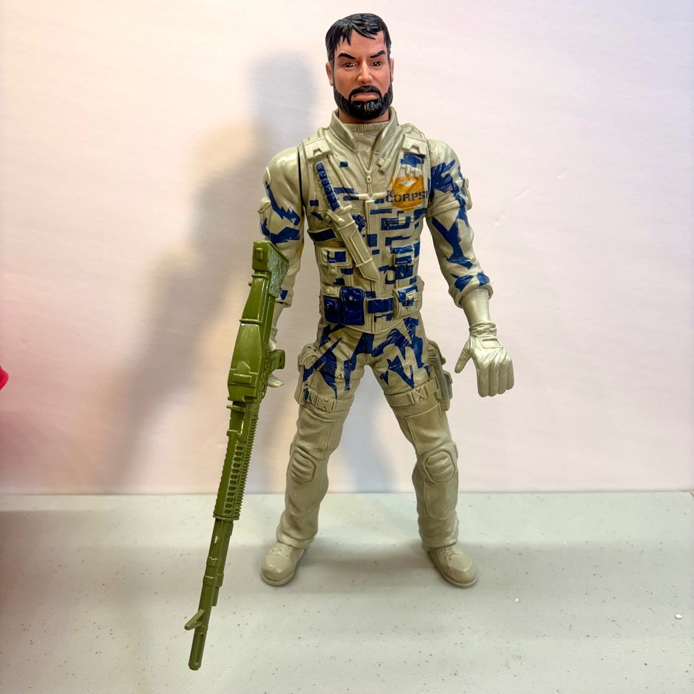 Lanard The Corps Tracker Tom Soldier Action Figure 12 inch Tan Blue Camo Army